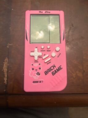 Unknown Brand Pink Brick Game Handheld Console
